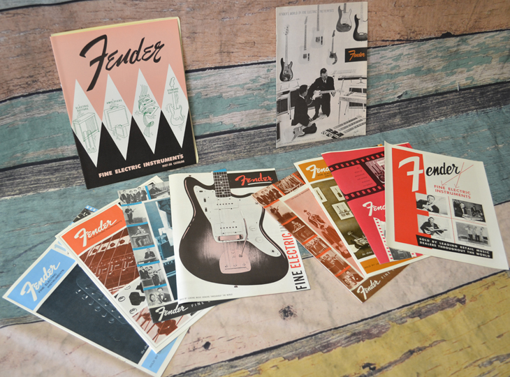 10 Fender Reproduction Catalogs, Various Years